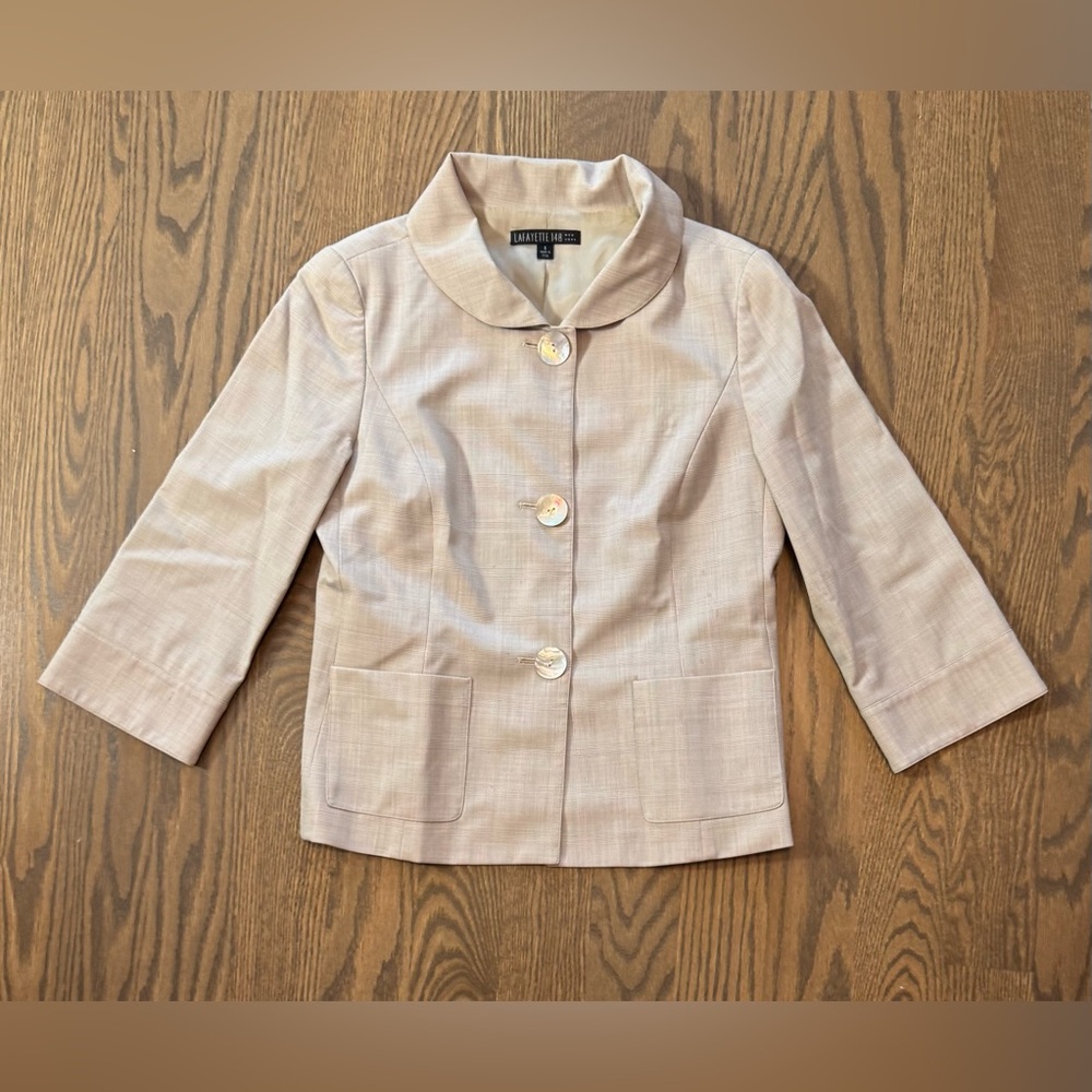 Lafayette 148 New York Women's Cream Blazer